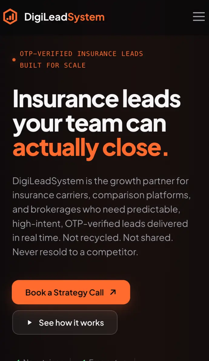 DigiLeadSystem auf dem Smartphone